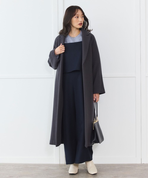 Sirin（シリン）の「PECOLAMB ウールメルトンガウンコート【2サイズ展開】（その他アウター・レディース・ベージュ/ライトグレー/チャコールグレー・X-SMALL/SMALL）」の17枚目の写真