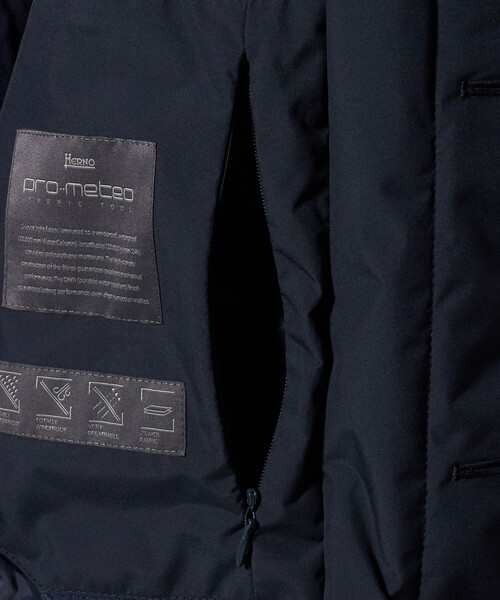 HERNO ステンカラーコート　ネイビー　46 HERNO（ヘルノ） ステンカラーコート コート リバーシブル コットン