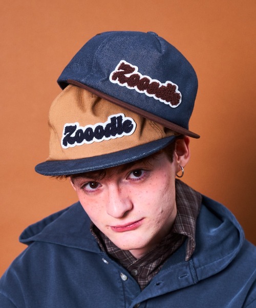 Zooodle（ズードル）の「Logo Patch Cap - ロゴワッペンキャップ -（キャップ・メンズ・ブラウン/インディゴブルー・FREE）」の3枚目の写真