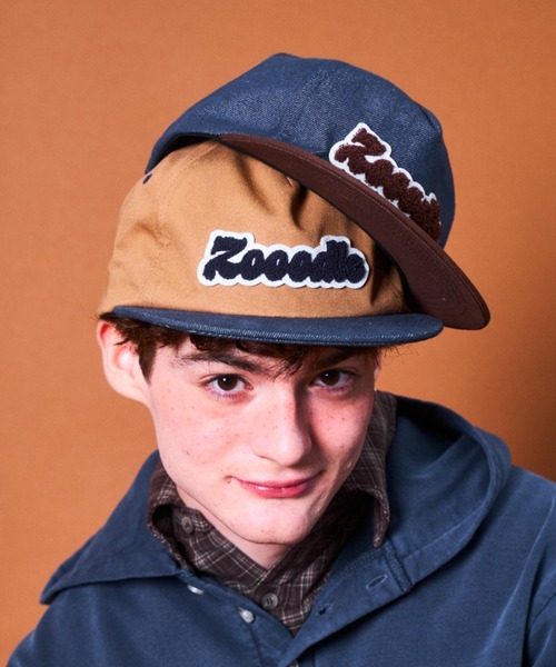Zooodle（ズードル）の「Logo Patch Cap - ロゴワッペンキャップ -（キャップ・メンズ・ブラウン/インディゴブルー・FREE）」の4枚目の写真
