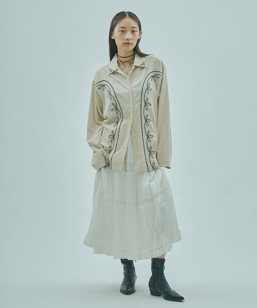 ROSE BUD（ローズバッド）の「(mag.by c)FRILL TIERED SKIRT（スカート・レディース・ホワイト/ブラック・ONE SIZE）」の7枚目の写真