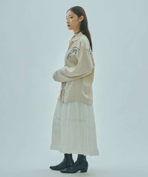 ROSE BUD（ローズバッド）の「(mag.by c)FRILL TIERED SKIRT（スカート・レディース・ホワイト/ブラック・ONE SIZE）」の8枚目の写真