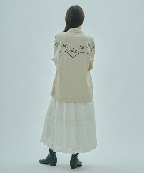 ROSE BUD（ローズバッド）の「(mag.by c)FRILL TIERED SKIRT（スカート・レディース・ホワイト/ブラック・ONE SIZE）」の9枚目の写真