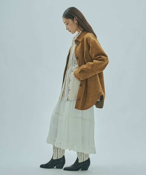 ROSE BUD（ローズバッド）の「(mag.by c)FRILL TIERED SKIRT（スカート・レディース・ホワイト/ブラック・ONE SIZE）」の11枚目の写真