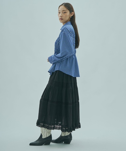 ROSE BUD（ローズバッド）の「(mag.by c)FRILL TIERED SKIRT（スカート・レディース・ホワイト/ブラック・ONE SIZE）」の21枚目の写真