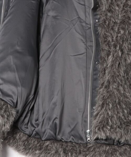 Knuth Marf shaggy stand collar coat