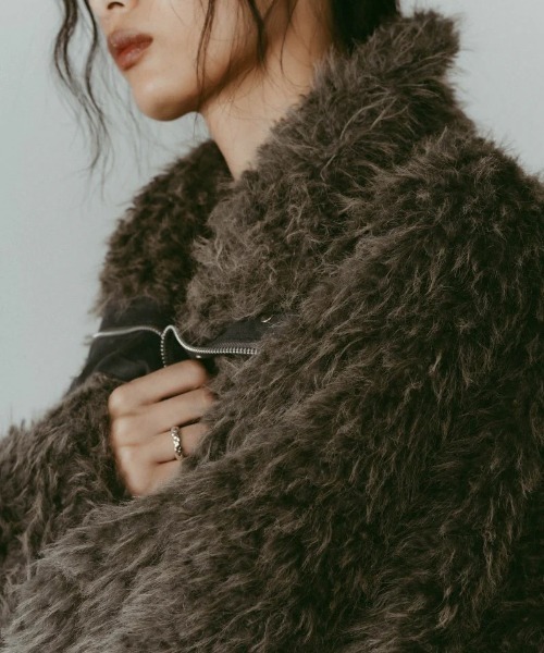 Knuth Marf shaggy stand collar coat 【公式通販】