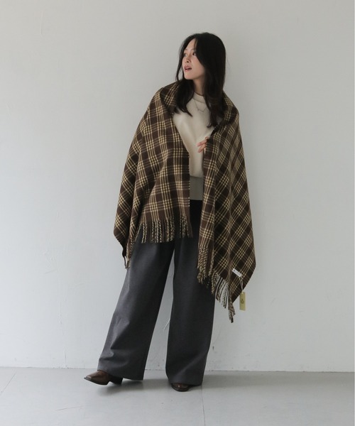 HER CLOSET（ハークローゼット）の「【HER CLOSET】ベーシックチェックマフラーBASIC CHECK MUFFLER（マフラー・レディース・ブラウン系その他/ホワイト系その他・FREE）」の20枚目の写真