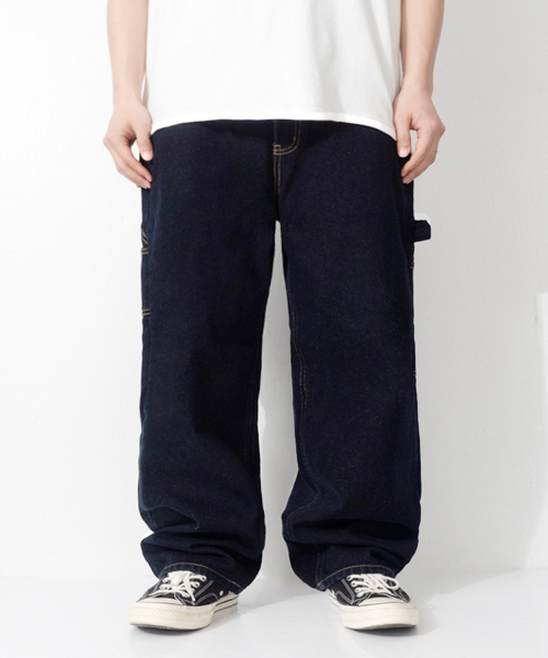 QT8 GARMENTS(キューティーエイトガーメント)の「OC ローデニム カーペンターパンツ (ディープブルー)(デニムパンツ・レディース・その他・MEDIUM/LARGE/X-LARGE)」の1枚目の写真