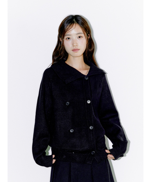 OAFISH(オアフィッシュ)の「TWIN BUTTON CARDIGAN, BLACK(ニット/セーター・レディース・その他・FREE)」の8枚目の写真