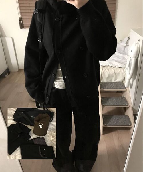 OAFISH(オアフィッシュ)の「TWIN BUTTON CARDIGAN, BLACK(ニット/セーター・レディース・その他・FREE)」の4枚目の写真