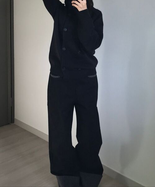 OAFISH(オアフィッシュ)の「TWIN BUTTON CARDIGAN, BLACK(ニット/セーター・レディース・その他・FREE)」の5枚目の写真