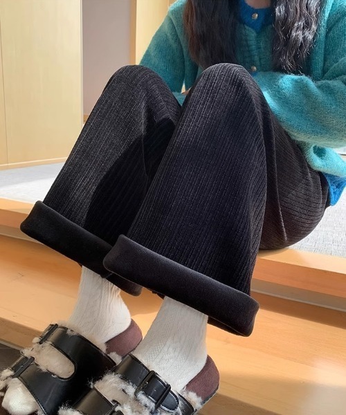 yuue' ( wear )（ユーイ）の「裏起毛コーデュロイワイドパンツ（その他パンツ・レディース・アイボリー/ブラック・FREE）」の13枚目の写真