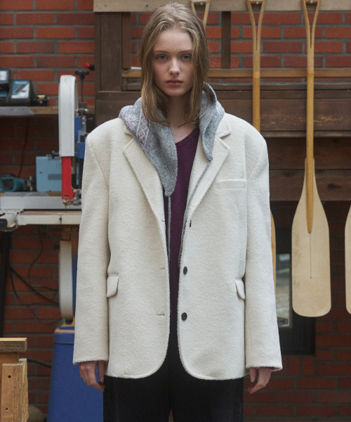 Marcelle wool jacket (ivory)