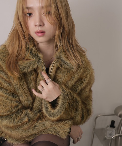 Ulysses（ユリシス）の「ジップアップファーコート（その他アウター・レディース・グレー/ブラウン・F）」の15枚目の写真