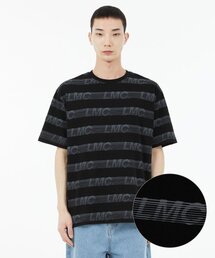 BLIND ITALIC STRIPE TEE black