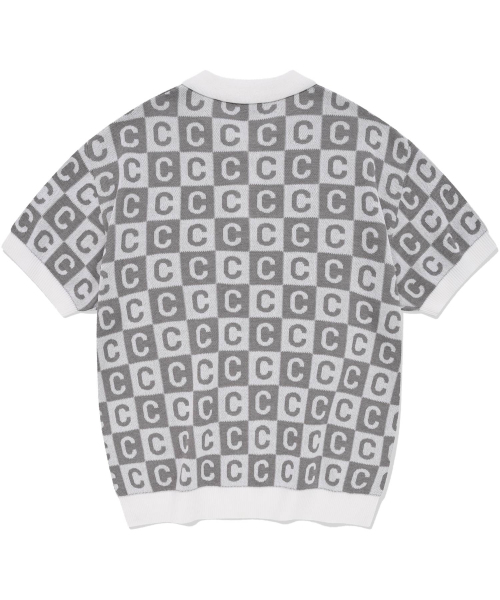 COVERNAT(カバーナット)の「Cパターンカラー ハーフニット グレー(ニット/セーター・レディース・その他・SMALL/LARGE/MEDIUM)」の2枚目の写真