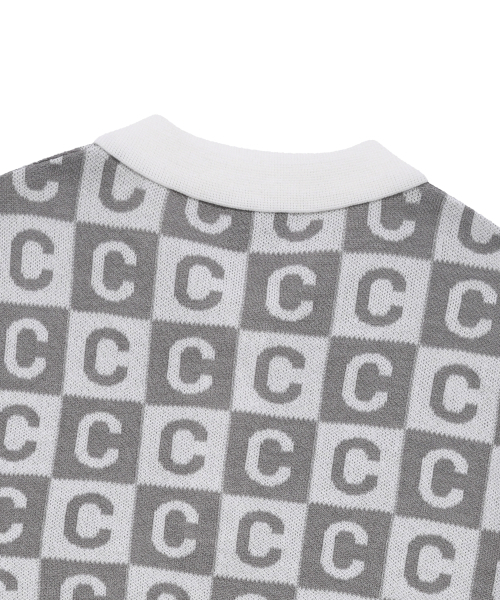 COVERNAT(カバーナット)の「Cパターンカラー ハーフニット グレー(ニット/セーター・レディース・その他・SMALL/LARGE/MEDIUM)」の4枚目の写真