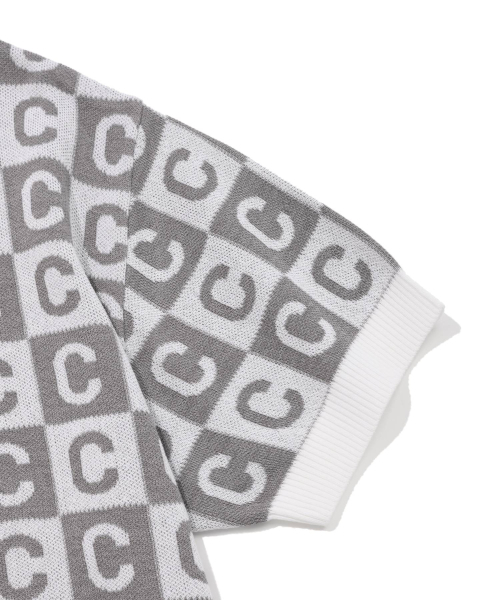 COVERNAT(カバーナット)の「Cパターンカラー ハーフニット グレー(ニット/セーター・レディース・その他・SMALL/LARGE/MEDIUM)」の5枚目の写真