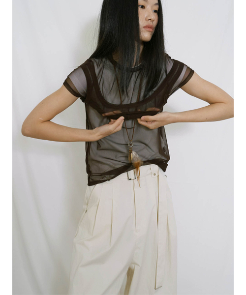 FROMWHERE（フロムウェア）の「BELT DETAIL WIDE PANTS CREAM（その他パンツ・レディース・その他・MEDIUM）」の4枚目の写真