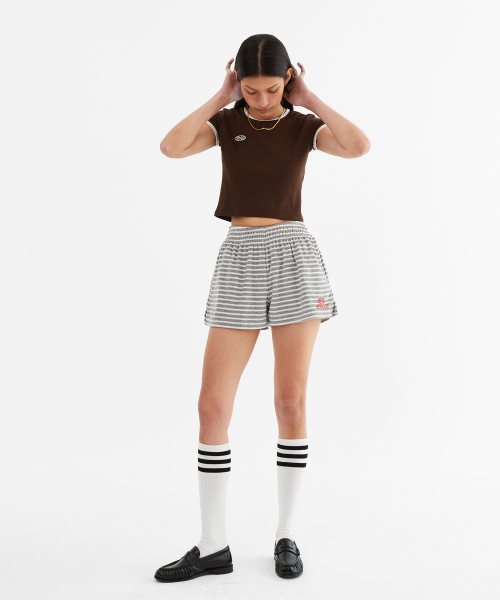 MENASOO(ミナス)の「MNS Span Crop T Shirt_Brown(Tシャツ/カットソー・レディース・ブラウン・1/2)」の7枚目の写真