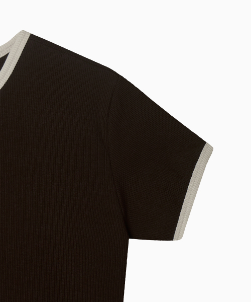 MENASOO(ミナス)の「MNS Span Crop T Shirt_Brown(Tシャツ/カットソー・レディース・ブラウン・1/2)」の12枚目の写真