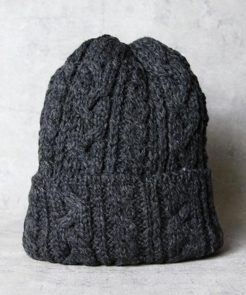 HIGHLAND 2000（ハイランドトゥーサウザンド）の「HIGHLAND2000 イギリス製ニット帽（ニットキャップ/ビーニー・メンズ・ブラック/グレー/キャメル/チャコール/ネイビー/アイボリー・FREE）」の7枚目の写真