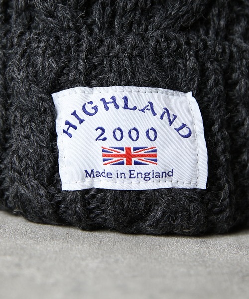 HIGHLAND 2000（ハイランドトゥーサウザンド）の「HIGHLAND2000 イギリス製ニット帽（ニットキャップ/ビーニー・メンズ・ブラック/グレー/キャメル/チャコール/ネイビー/アイボリー・FREE）」の8枚目の写真