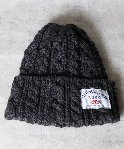 HIGHLAND 2000（ハイランドトゥーサウザンド）の「HIGHLAND2000 イギリス製ニット帽（ニットキャップ/ビーニー・メンズ・ブラック/グレー/キャメル/チャコール/ネイビー/アイボリー・FREE）」の12枚目の写真