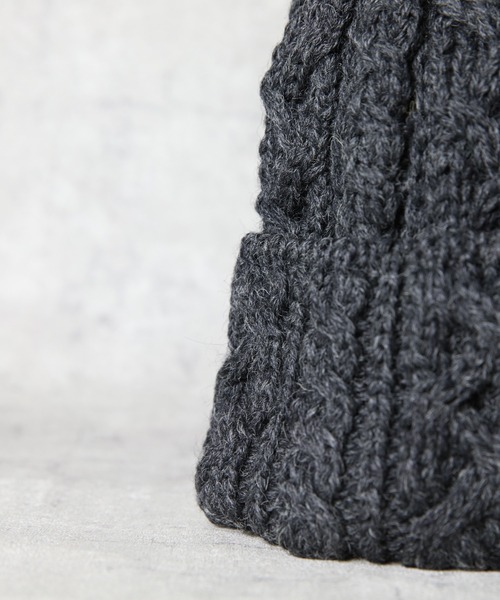 HIGHLAND 2000（ハイランドトゥーサウザンド）の「HIGHLAND2000 イギリス製ニット帽（ニットキャップ/ビーニー・メンズ・ブラック/グレー/キャメル/チャコール/ネイビー/アイボリー・FREE）」の13枚目の写真