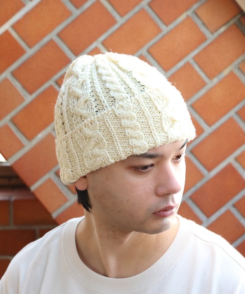 HIGHLAND 2000（ハイランドトゥーサウザンド）の「HIGHLAND2000 イギリス製ニット帽（ニットキャップ/ビーニー・メンズ・ブラック/グレー/キャメル/チャコール/ネイビー/アイボリー・FREE）」の16枚目の写真