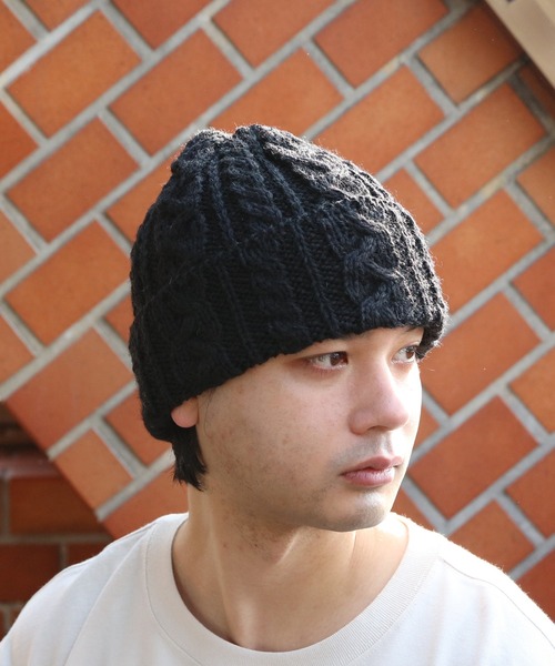 HIGHLAND 2000（ハイランドトゥーサウザンド）の「HIGHLAND2000 イギリス製ニット帽（ニットキャップ/ビーニー・メンズ・ブラック/グレー/キャメル/チャコール/ネイビー/アイボリー・FREE）」の18枚目の写真