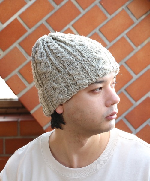 HIGHLAND 2000（ハイランドトゥーサウザンド）の「HIGHLAND2000 イギリス製ニット帽（ニットキャップ/ビーニー・メンズ・ブラック/グレー/キャメル/チャコール/ネイビー/アイボリー・FREE）」の20枚目の写真