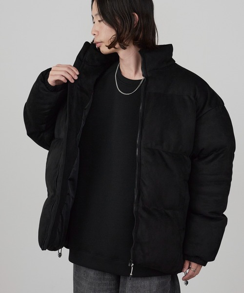 Theater code(シアターコード)の「Spindle-Trimmed Faux Suede Basic Down Jacket / スピンドル付き フェイクスエード ベーシックジャケット 秋 秋服メンズ 2026年秋冬(ダウンジャケット/コート・メンズ・グレー/ブラック/ブラウン・M/L)」の5枚目の写真