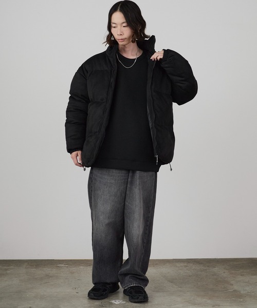 Theater code(シアターコード)の「Spindle-Trimmed Faux Suede Basic Down Jacket / スピンドル付き フェイクスエード ベーシックジャケット 秋 秋服メンズ 2026年秋冬(ダウンジャケット/コート・メンズ・グレー/ブラック/ブラウン・M/L)」の8枚目の写真