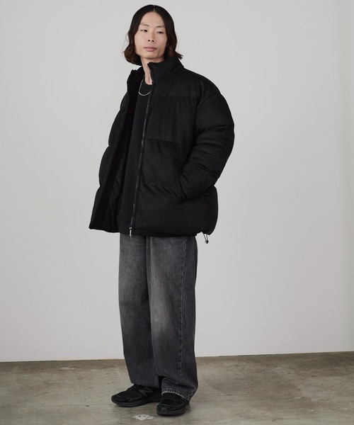 Theater code(シアターコード)の「Spindle-Trimmed Faux Suede Basic Down Jacket / スピンドル付き フェイクスエード ベーシックジャケット 秋 秋服メンズ 2026年秋冬(ダウンジャケット/コート・メンズ・グレー/ブラック/ブラウン・M/L)」の9枚目の写真