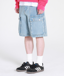 ESN（イーエスエヌ）の「アウトポケットカーペンターデニムショーツ 中青（その他パンツ）」