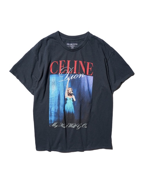 THRIFTY LOOK(スリフティールック)の「THRIFTY LOOK / スリフティールック "CELINE DION"TEE セリーヌ・ディオン バンドTシャツ ユーズド加工(Tシャツ/カットソー・メンズ・ブラック・LARGE/MEDIUM/X-LARGE)」の2枚目の写真
