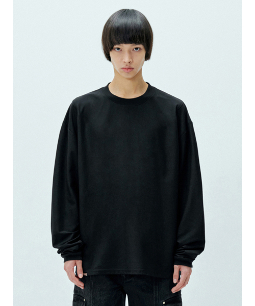 D.PRIQUE(ディープリーク)の「クラシックロングスリーブTシャツ - ブラック(Tシャツ/カットソー・メンズ・その他・MEDIUM/LARGE)」の1枚目の写真