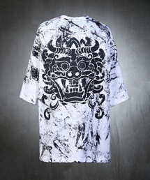 ロゴラフペインティングルーズフィット半袖Tシャツホワイト