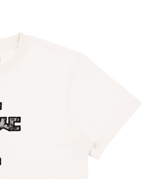 EPISODE UNTITLED(エピソードアンタイトルド)の「レースアップリケロゴクロップTシャツホワイト(Tシャツ/カットソー・レディース・ホワイト・FREE)」の5枚目の写真