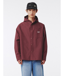 KIJUN MEN（キジュンメンズ）の「Check Hoodie Shirt Red（その他アウター）」