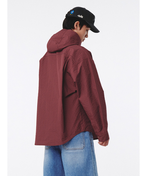 KIJUN MEN（キジュンメンズ）の「Check Hoodie Shirt Red（その他アウター・メンズ・その他・MEDIUM/LARGE/X-LARGE）」の4枚目の写真