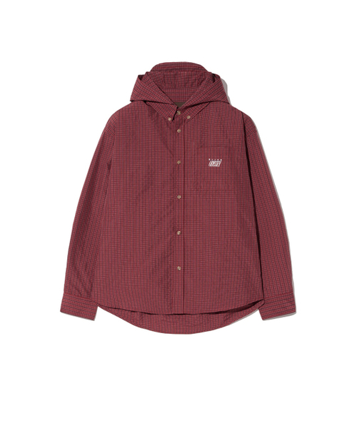 KIJUN MEN（キジュンメンズ）の「Check Hoodie Shirt Red（その他アウター・メンズ・その他・MEDIUM/LARGE/X-LARGE）」の2枚目の写真