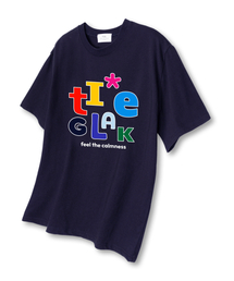 アルファベットポイントオーバーサイズ半袖Tシャツネイビー