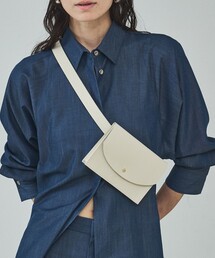 qualite | 【ベルトとしても使用可】レザーベルトミニバック/ウエストポーチ(ショルダーバッグ)