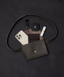 qualite | 【ベルトとしても使用可】レザーベルトミニバック/ウエストポーチ(ショルダーバッグ)