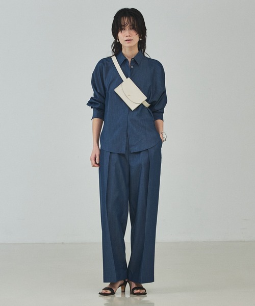 qualite(カリテ)の「【ベルトとしても使用可】レザーベルトミニバック/ウエストポーチ(ショルダーバッグ・レディース・モカ/アイボリー・フリー)」の3枚目の写真