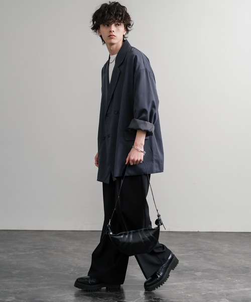 Rocky Monroe(ロッキーモンロー)の「PUレザー クロワッサン型ショルダーバッグ/ボディバッグ(ショルダーバッグ・メンズ・ブラウン/ワイン/ブラック・FREE)」の7枚目の写真