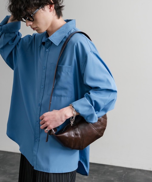 Rocky Monroe(ロッキーモンロー)の「PUレザー クロワッサン型ショルダーバッグ/ボディバッグ(ショルダーバッグ・メンズ・ブラウン/ワイン/ブラック・FREE)」の10枚目の写真